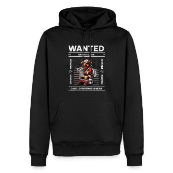 Père Noël Noël Hommes et femmes - Sweat à capuche Premium bio Homme - noir - Devant - Nico (187cm)