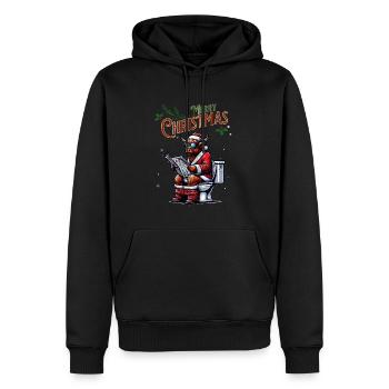 Père Noël Noël Hommes et femmes - Sweat à capuche Premium bio Homme - noir - Devant - Nico (187cm)