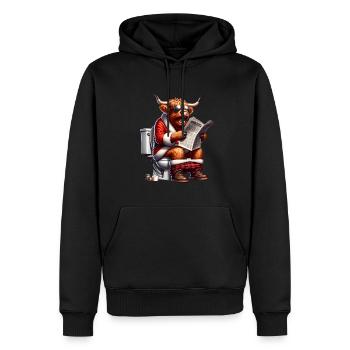 Père Noël Noël Hommes et femmes - Sweat à capuche Premium bio Homme - noir - Devant - Nico (187cm)