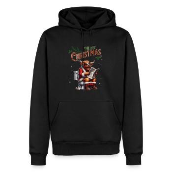 Père Noël Noël Hommes et femmes - Sweat à capuche Premium bio Homme - noir - Devant - Nico (187cm)