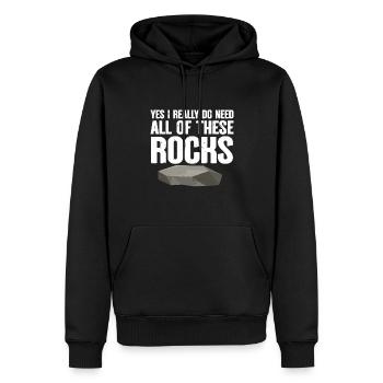 Rock Collector Geology Geologist - Männer Premium Bio Hoodie - Schwarz - Vorne - Nico (187cm)