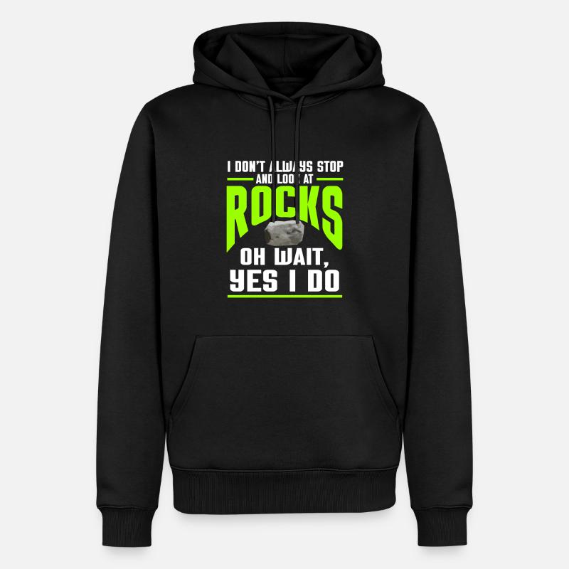 Collectionneur de roches Géologue Géologue - Sweat à capuche Premium bio Homme - noir