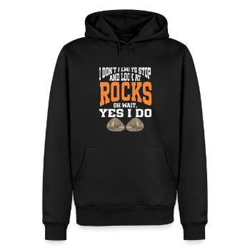 Rock Collector Geology Geologist - Männer Premium Bio Hoodie - Schwarz - Vorne - Nico (187cm)