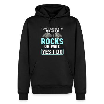 Rock Collector Geology Geologist - Männer Premium Bio Hoodie - Schwarz - Vorne - Nico (187cm)