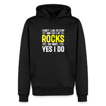 Rock Collector Geology Geologist - Männer Premium Bio Hoodie - Schwarz - Vorne - Nico (187cm)