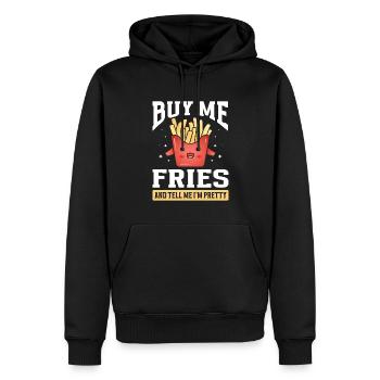 French Fries Food Pun Potato - Männer Premium Bio Hoodie - Schwarz - Vorne - Nico (187cm)