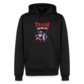 Santa Claus is dancing on xmas Christmas funny - Männer Premium Bio Hoodie - Schwarz - Vorne - Nico (187cm)