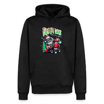 Santa Claus is dancing on xmas Christmas funny - Männer Premium Bio Hoodie - Schwarz - Vorne - Nico (187cm)