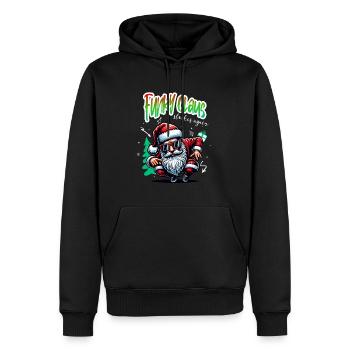 Santa Claus is dancing on xmas Christmas funny - Männer Premium Bio Hoodie - Schwarz - Vorne - Nico (187cm)