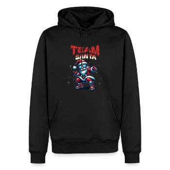 Santa Claus is dancing on xmas Christmas funny - Männer Premium Bio Hoodie - Schwarz - Vorne - Nico (187cm)