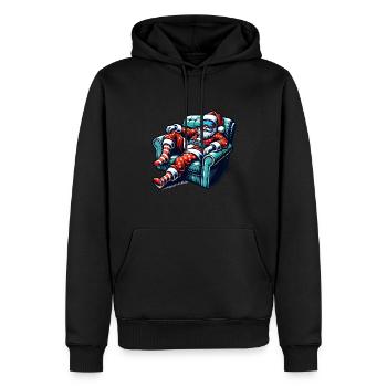 Sleep lazy Santa Claus This is my Christmas pajama - Männer Premium Bio Hoodie - Schwarz - Vorne - Nico (187cm)