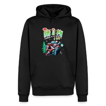 Sleep lazy Santa Claus This is my Christmas pajama - Männer Premium Bio Hoodie - Schwarz - Vorne - Nico (187cm)
