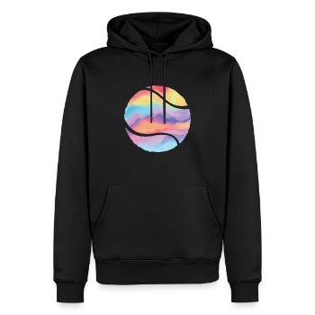Tennisspieler Ball Damen Kinder Mädchen Tennis - Männer Premium Bio Hoodie - Schwarz - Vorne - Nico (187cm)