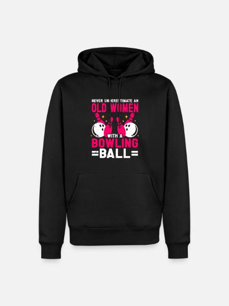 Bowling Ball Bowler - Men’s Premium Organic Hoodie - black
