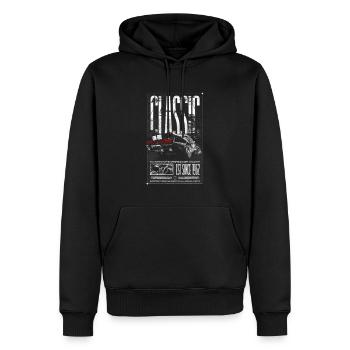 Ich bin nicht alt, ich bin ein Oldtimer, Jahrgang 1962 - Männer Premium Bio Hoodie - Schwarz - Vorne - Nico (187cm)