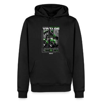 Oldtimer Traktor Bauer Geburtstag Geboren im Jahr 2014 - Männer Premium Bio Hoodie - Schwarz - Vorne - Nico (187cm)