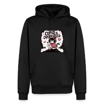 Single Valentinstag Liebe Amor lustiges Spruch - Männer Premium Bio Hoodie - Schwarz - Vorne - Nico (187cm)