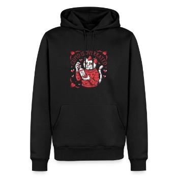 Single Valentinstag Liebe Amor lustiges Spruch - Männer Premium Bio Hoodie - Schwarz - Vorne - Nico (187cm)