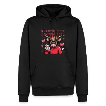 Single Valentinstag Liebe Amor lustiges Spruch - Männer Premium Bio Hoodie - Schwarz - Vorne - Nico (187cm)