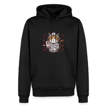 Single Valentinstag Liebe Amor lustiges Spruch - Männer Premium Bio Hoodie - Schwarz - Vorne - Nico (187cm)
