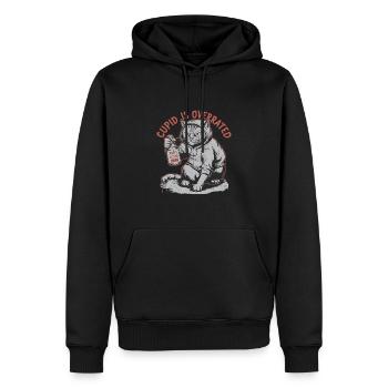 Single Valentinstag Liebe Amor lustiges Spruch - Männer Premium Bio Hoodie - Schwarz - Vorne - Nico (187cm)