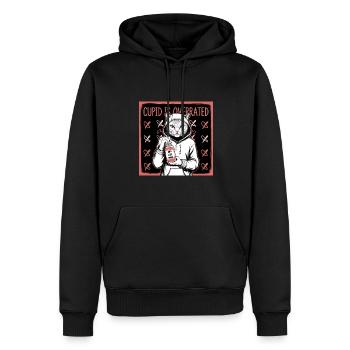 Single Valentinstag Liebe Amor lustiges Spruch - Männer Premium Bio Hoodie - Schwarz - Vorne - Nico (187cm)