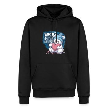 Partner Schatz Valentinstag Liebe lustiger Spruch - Männer Premium Bio Hoodie - Schwarz - Vorne - Nico (187cm)