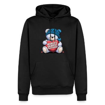 Partner Schatz Valentinstag Liebe lustiger Spruch - Männer Premium Bio Hoodie - Schwarz - Vorne - Nico (187cm)
