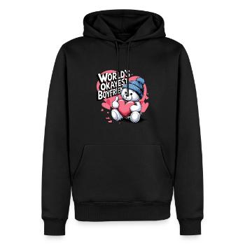 Partner Schatz Valentinstag Liebe lustiger Spruch - Männer Premium Bio Hoodie - Schwarz - Vorne - Nico (187cm)