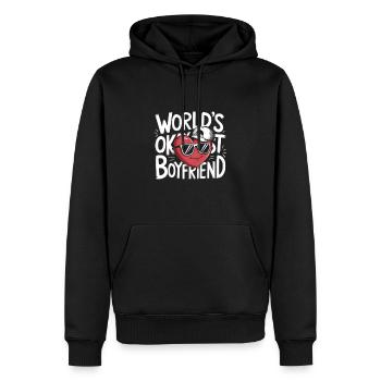 Partner Schatz Valentinstag Liebe lustiger Spruch - Männer Premium Bio Hoodie - Schwarz - Vorne - Nico (187cm)