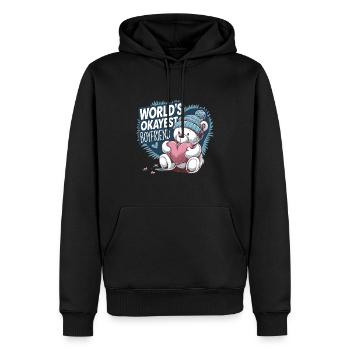 Partner Schatz Valentinstag Liebe lustiger Spruch - Männer Premium Bio Hoodie - Schwarz - Vorne - Nico (187cm)