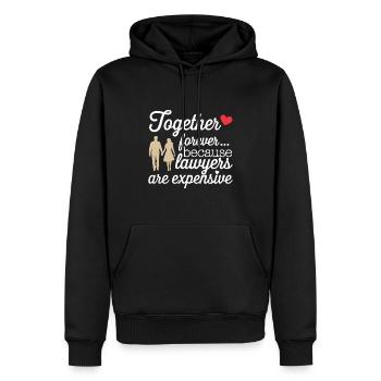 Jahrestag & Hochzeitstag lustigen Spruch Valentine - Männer Premium Bio Hoodie - Schwarz - Vorne - Nico (187cm)