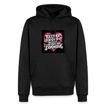 Jahrestag & Hochzeitstag lustigen Spruch Valentine - Männer Premium Bio Hoodie - Schwarz - Vorne - Nico (187cm)