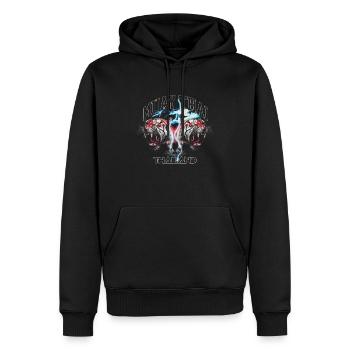 Muay Thai MMA Tiger Thaïlande Kickboxing - Sweat à capuche Premium bio Homme - noir - Devant - Nico (187cm)