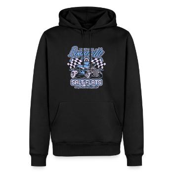 Bonneville Salt Flats Vintage Hot Rod Rennwagen - Männer Premium Bio Hoodie - Schwarz - Vorne - Nico (187cm)