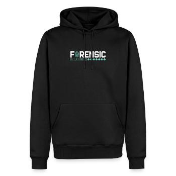 Infirmière médico-légale Criminalistique médico-légale - Sweat à capuche Premium bio Homme - noir - Devant - Nico (187cm)