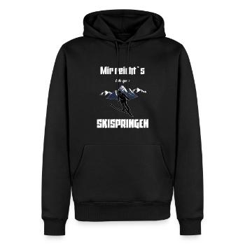 Skispringen - Männer Premium Bio Hoodie - Schwarz - Vorne - Nico (187cm)