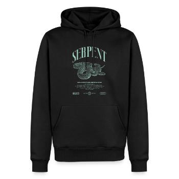 Gardien de reptiles python réticulé Streetwear - Sweat à capuche Premium bio Homme - noir - Devant - Nico (187cm)