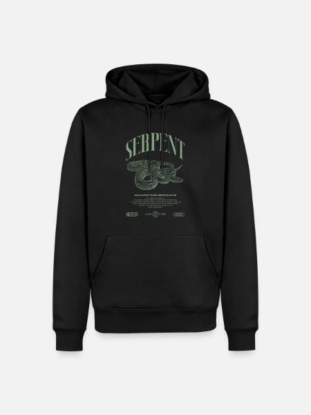 Retikulierte Python Reptile Keeper Streetwear - Männer Premium Bio Hoodie - Schwarz