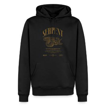 Retikulierte Python Reptile Keeper Streetwear - Männer Premium Bio Hoodie - Schwarz - Vorne - Nico (187cm)
