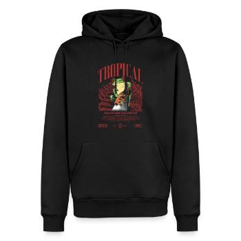 Rotäugiger Laubfrosch Regenwald Amphibie - Männer Premium Bio Hoodie - Schwarz - Vorne - Nico (187cm)