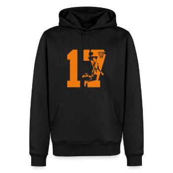 NUMBER 17 BASKETBALL 17TH BIRTHDAY - Men’s Premium Organic Hoodie - black - Front - Nico (187cm)
