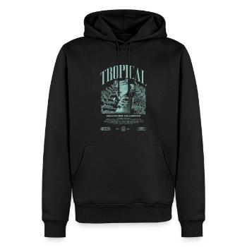 Rotäugiger Laubfrosch Regenwald Amphibie - Männer Premium Bio Hoodie - Schwarz - Vorne - Nico (187cm)