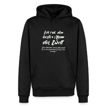 Ich habe den besten Mann der Welt - Männer Premium Bio Hoodie - Schwarz - Vorne - Nico (187cm)