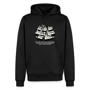 Ich habe den besten Mann der Welt - Männer Premium Bio Hoodie - Schwarz - Vorne - Nico (187cm)