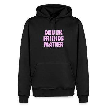 Lustige Betrunkene Freunde Materie Trinken - Männer Premium Bio Hoodie - Schwarz - Vorne - Nico (187cm)