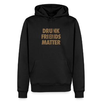 Lustige Betrunkene Freunde Materie Trinken - Männer Premium Bio Hoodie - Schwarz - Vorne - Nico (187cm)