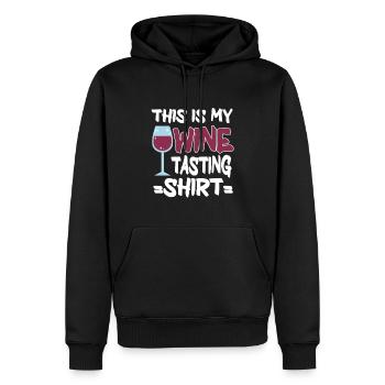 Wine Tasting Funny Wine Lover - Männer Premium Bio Hoodie - Schwarz - Vorne - Nico (187cm)