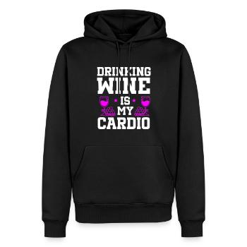 Wine Tasting Funny Wine Lover - Männer Premium Bio Hoodie - Schwarz - Vorne - Nico (187cm)