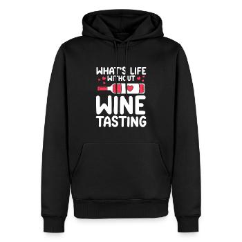 Wine Tasting Funny Wine Lover - Männer Premium Bio Hoodie - Schwarz - Vorne - Nico (187cm)
